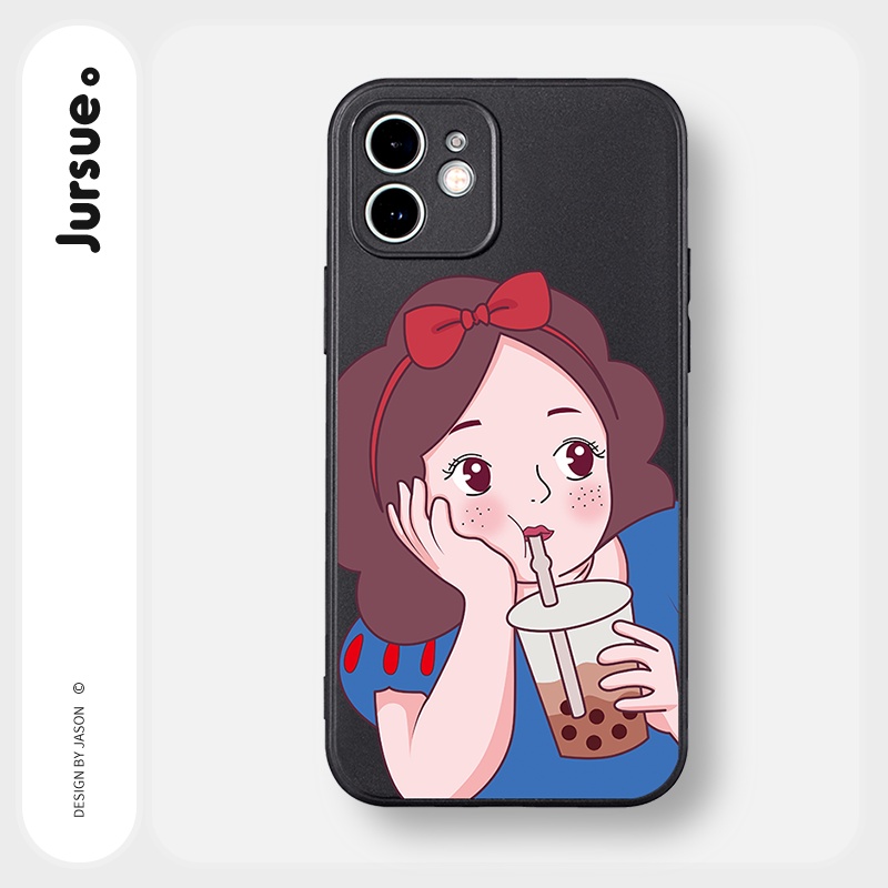 Ốp lưng JURSUE chống bẩn hoạt hình dễ thương đẹp cho iPhone 13 12 11 Pro Max SE 2020 X XR XS ip 8 7 6 6S Plus kute Y236