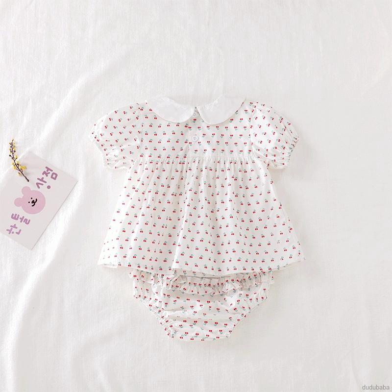 Bộ áo sơ mi tay ngắn + quần short cho bé gái