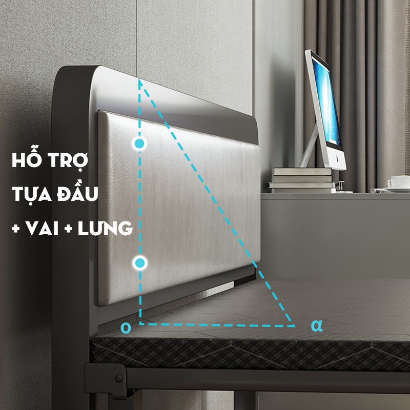 [Mã LIFEBKA5 giảm 10% tối đa 1 Triệu đơn 500k] Giường đơn loại to gấp gọn có đệm YLF2198