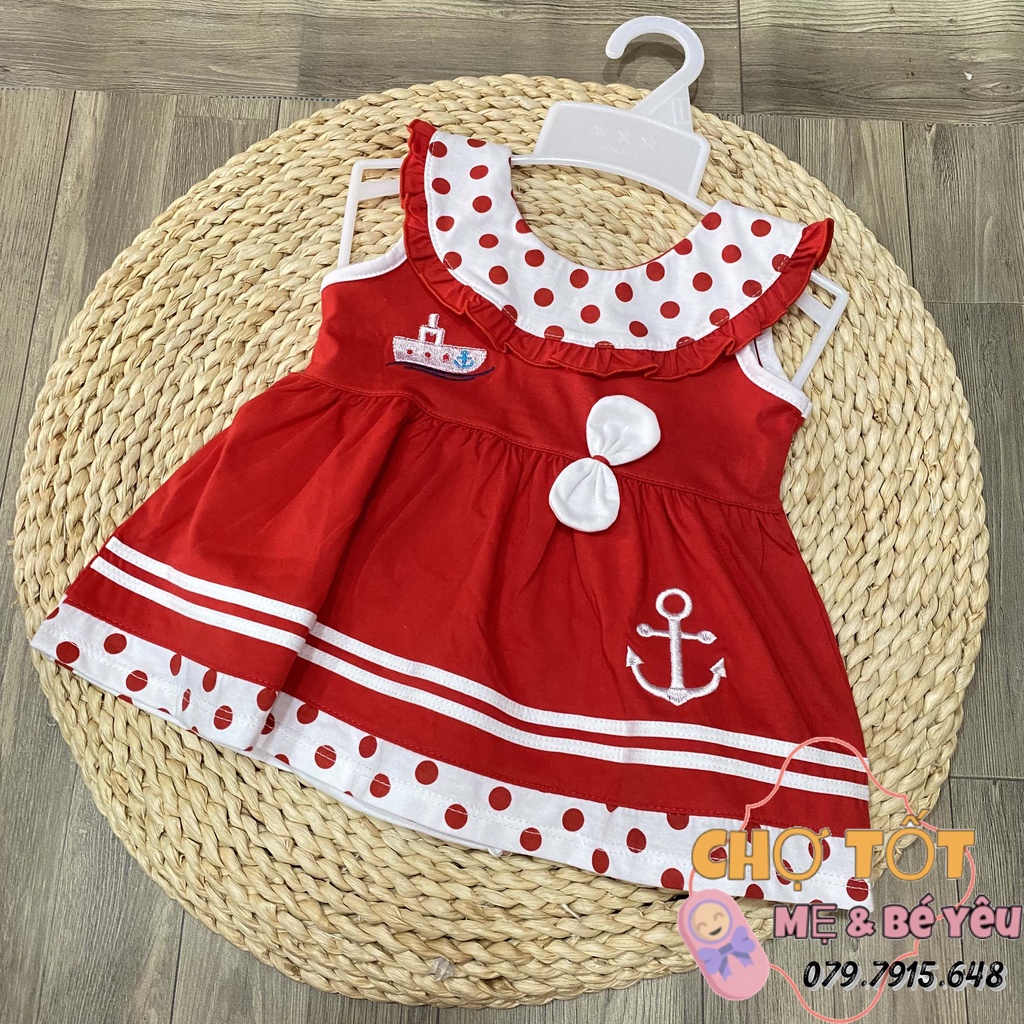 Set đầm thun kèm quần chip bé sơ sinh-10kg