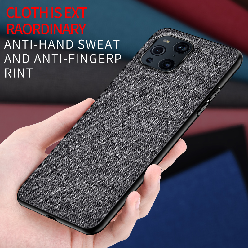 Ốp Điện Thoại Da + Vải canvas Mềm Chống Sốc Cho oppo find x3 / find x3 pro x3 pro