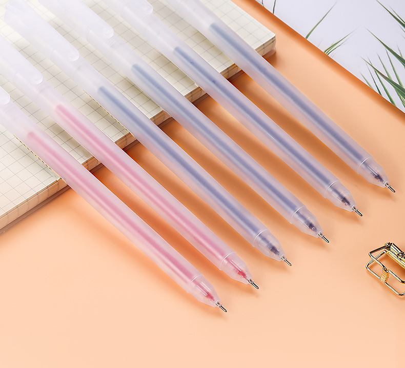 Bút Bi Mực Nước Ngòi 0.5mm Mực Đen/Đỏ/Xanh Dương 3 Màu Cho Học Sinh
