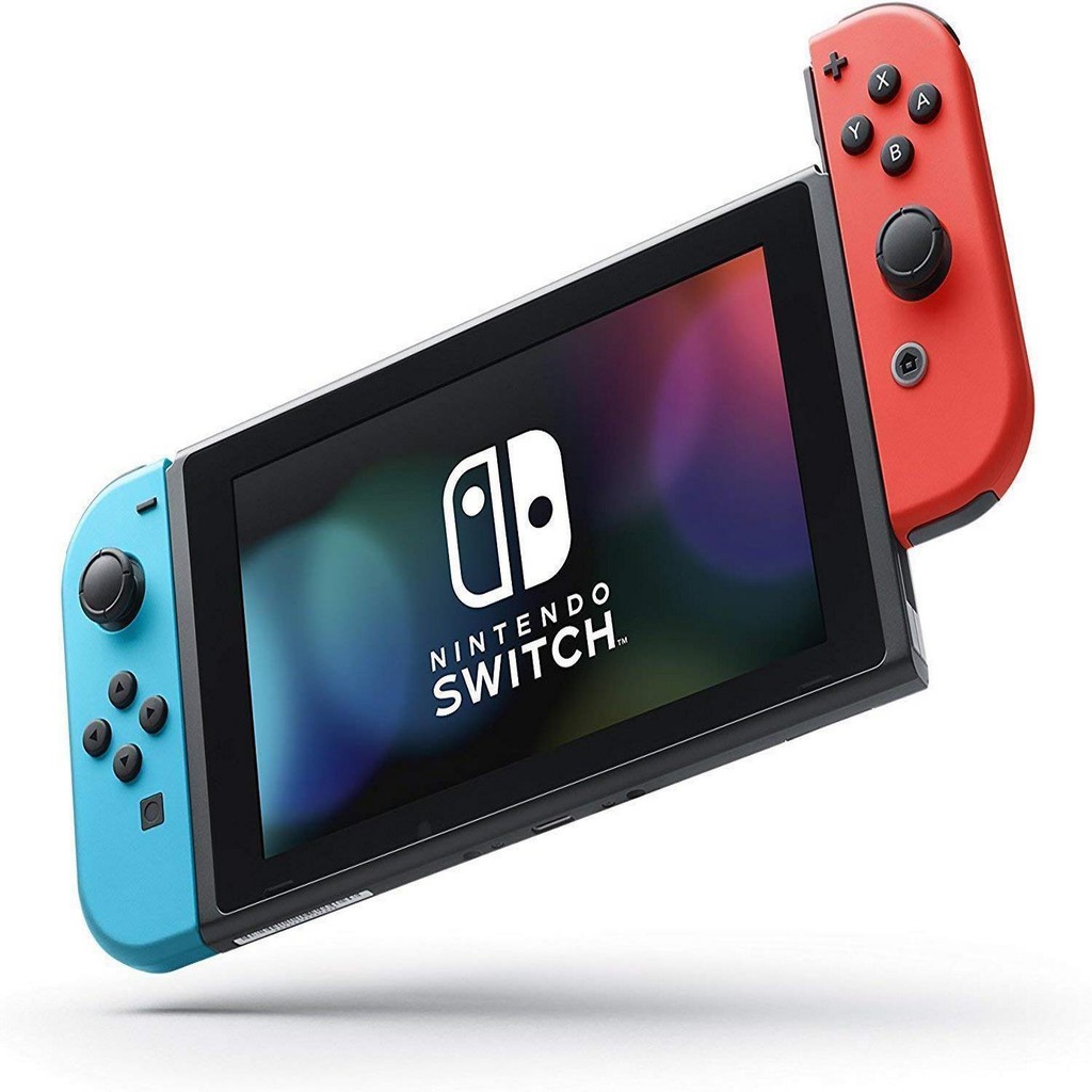 Máy Nintendo Switch New Model Neon Blue and Neon Red Joy‑Con [Pin Lâu Hơn + 12 tháng bảo hành] +Tặng Dán Cường Lực