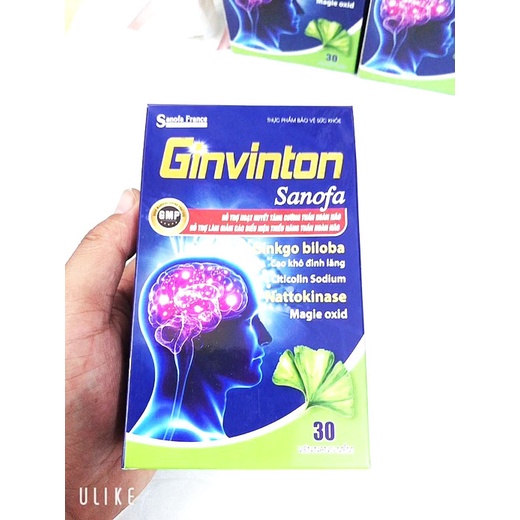Viên bổ não GINVINTON, hỗ trợ hoạt huyết, tăng cường tuần hoàn não, an thần; giảm đau đầu, hoa mắt, chóng mặt, mất ngủ
