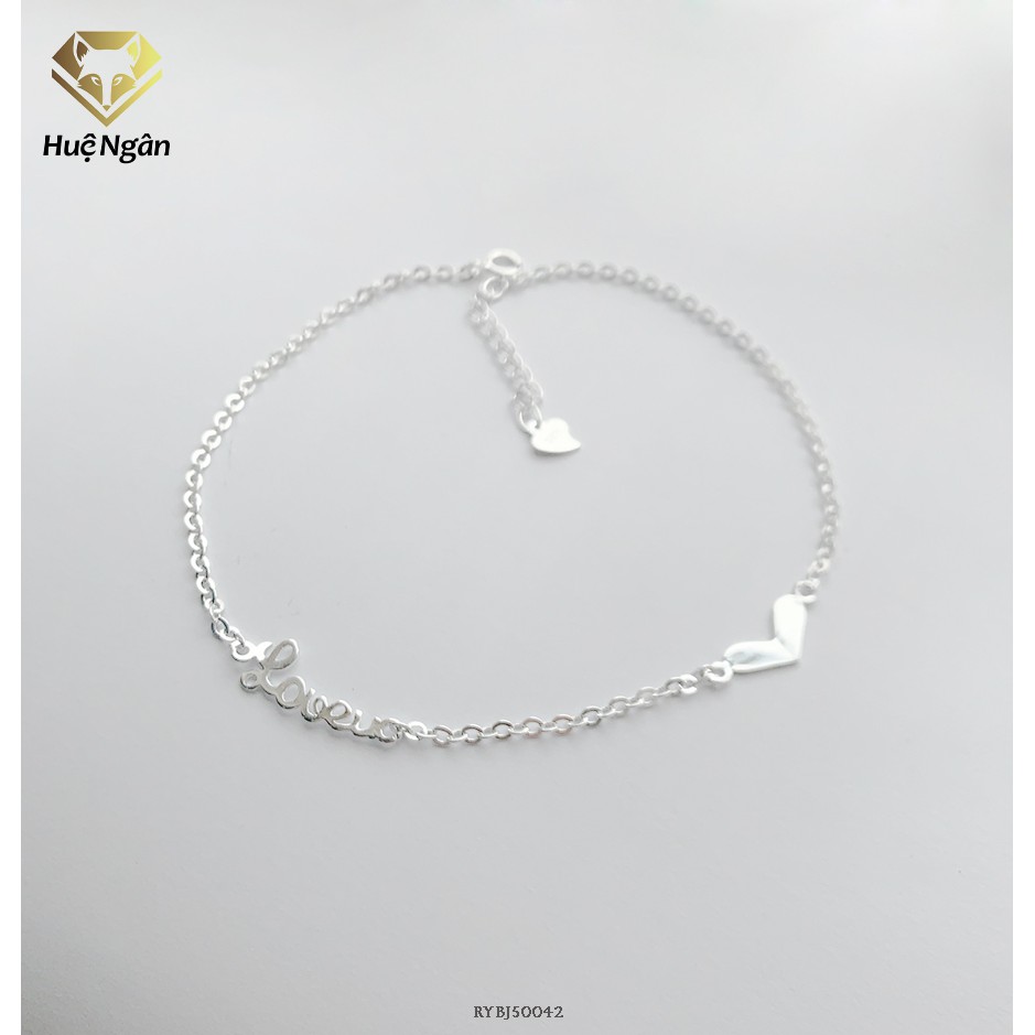 Lắc chân bạc Ý 925 Huệ Ngân - Love in Love RYBJ50042