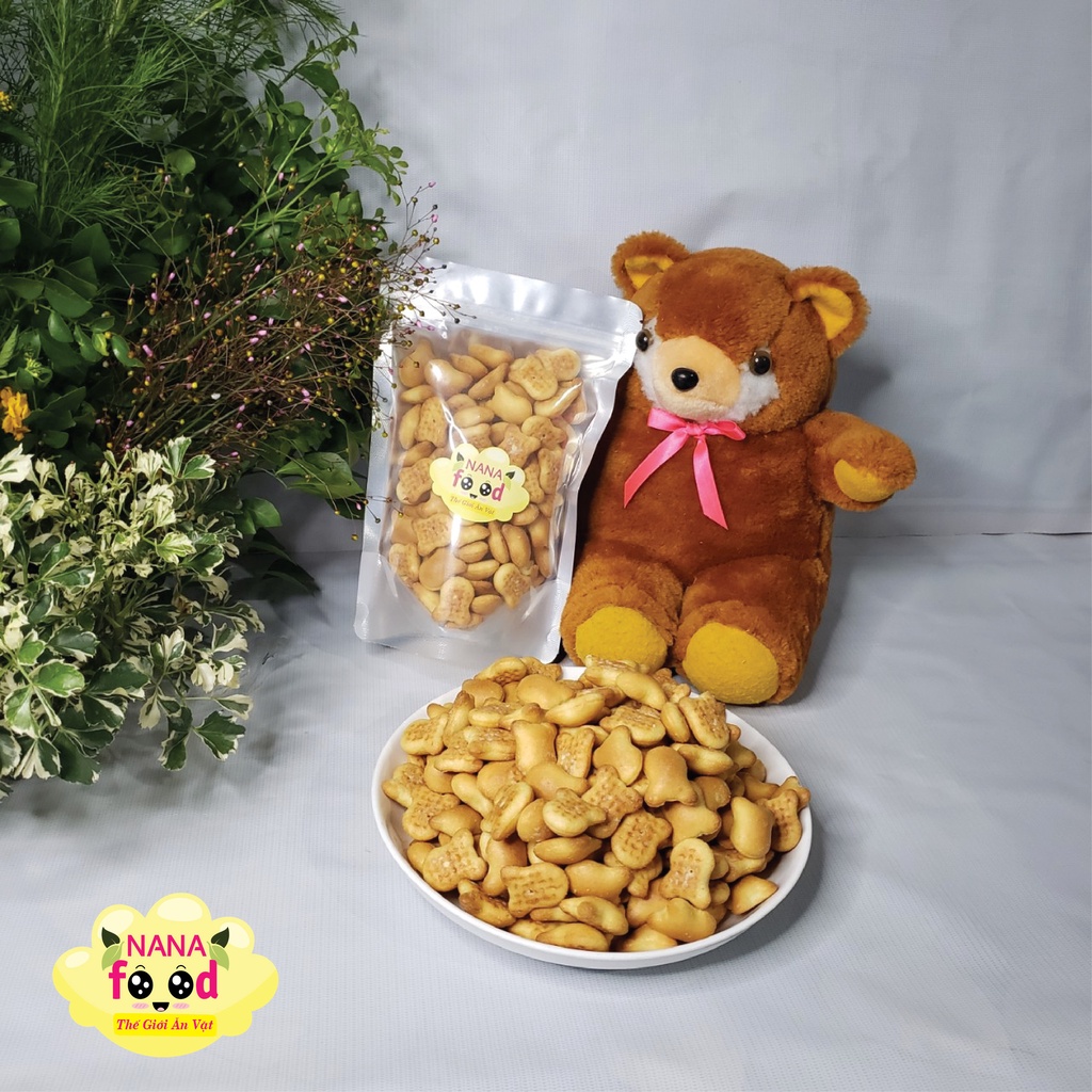Bánh gấu, bánh gấu nhân kem sữa 250gr - 500gr NANAFOOD, đồ ăn vặt vừa rẻ vừa ngon