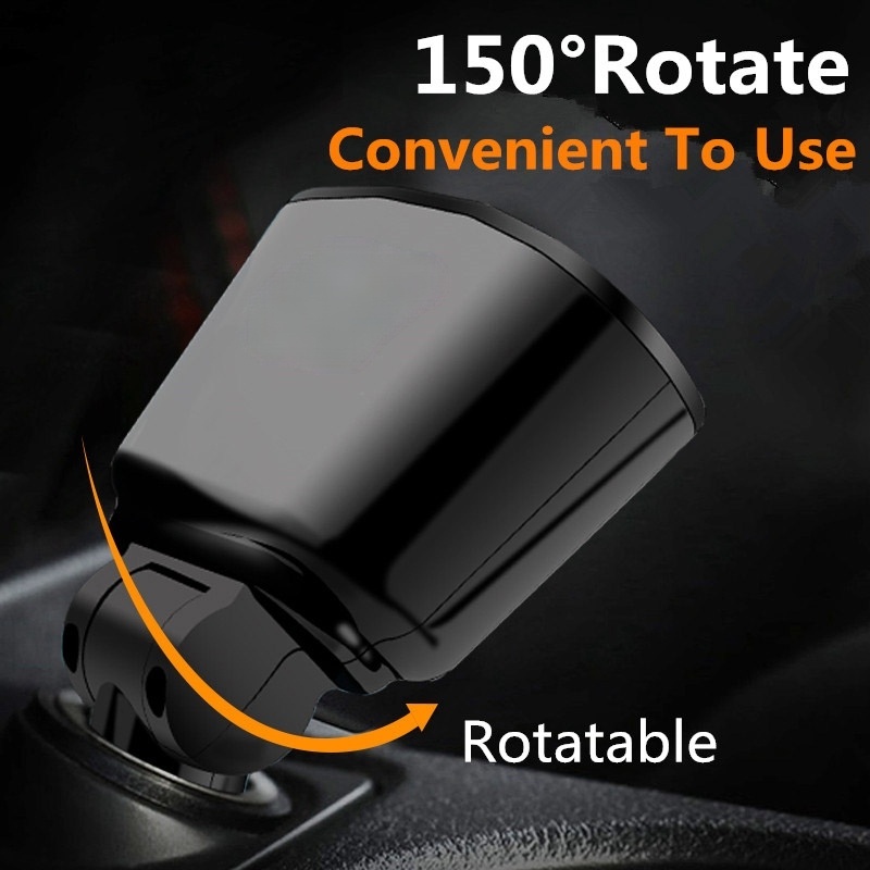 Tẩu Sạc 2 Cổng USB DC 12V/24V Tích Hợp Bật Lửa Kỹ Thuật Số