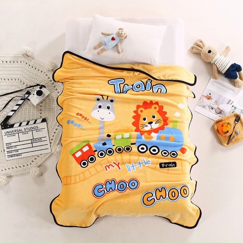 Chăn lông tuyết in hình 3D cho bé