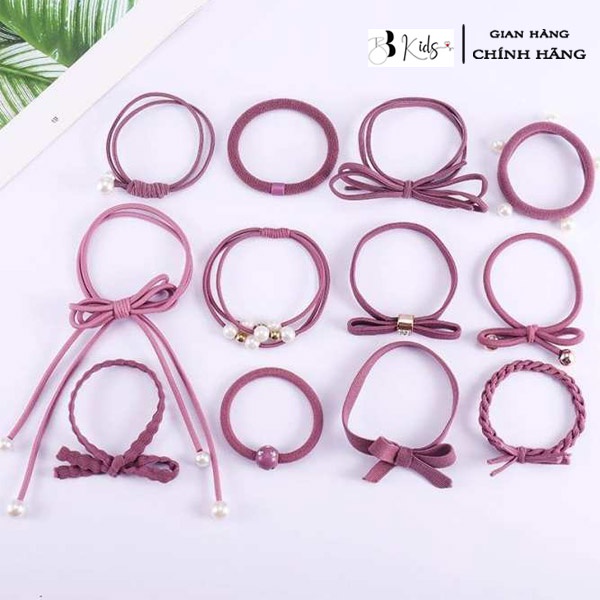 Sét Buộc Tóc 12 Chi Tiết BB Kids Kèm Hộp Đựng Tiện Lợi