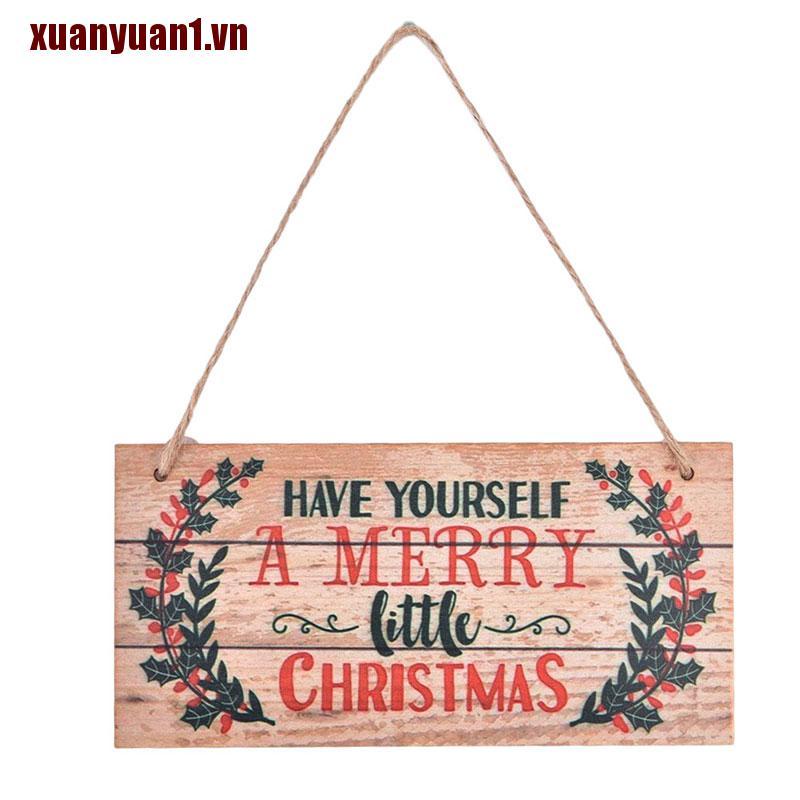 [xuanyuan1] Bảng Gỗ Treo Cửa Trang Trí Cây Thông Giáng Sinh