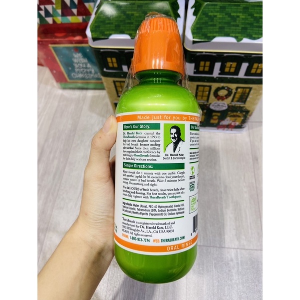 [BILL MỸ] NƯỚC SÚC MIỆNG THEREBREATH 473ML