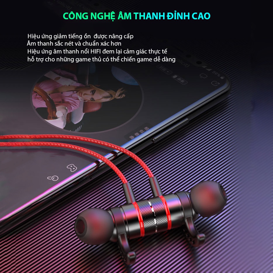 Tai nghe chơi game cho điện thoại MEMO G21 có mic âm thanh vòm nghe tiếng chân FF PUBG Tốc chiến - Hàng Chính Hãng