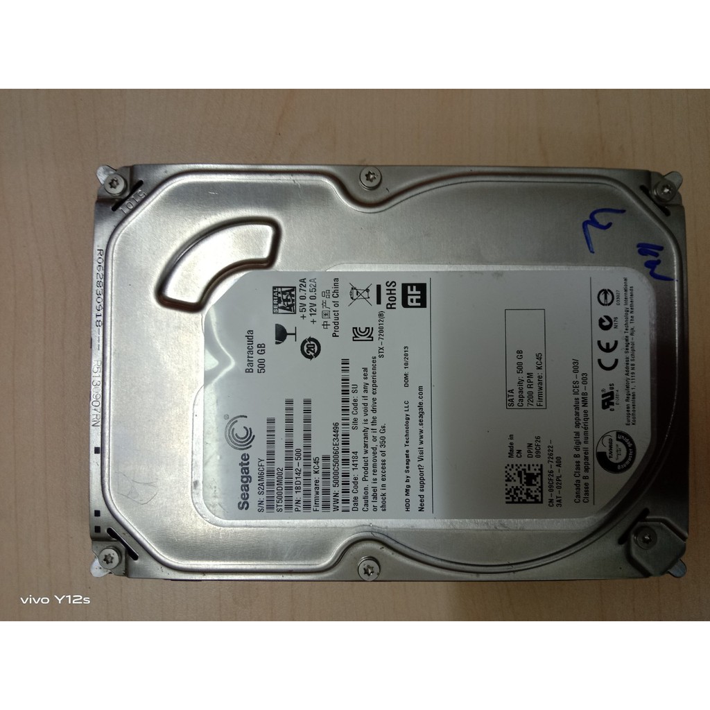 Ổ Cứng HDD 500GB Seagate,bảo hành 1 năm (Hàng Chính Hãng)