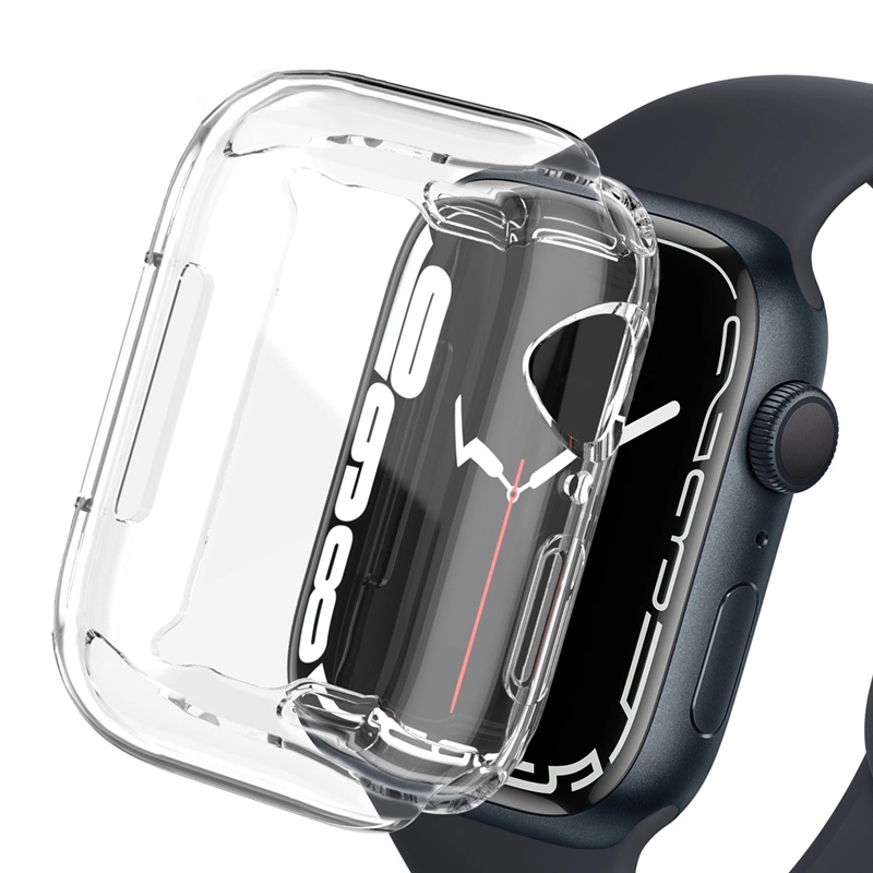Ốp Bảo Vệ Màn Hình Bằng TPU Mềm Trong Suốt Bảo Vệ 360 Độ Cho Apple Watch Ultla Series 8 7 6 SE 5 4 3 2 1 38mm / 42mm / 40mm / 44mm / 41mm / 45mm / 49mm