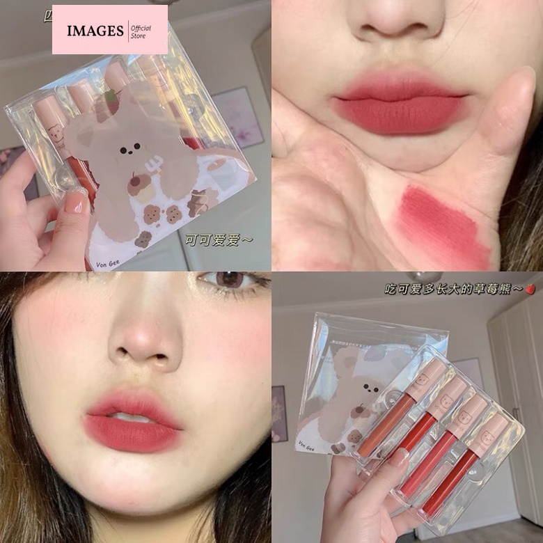 Set 4 Cây Son Kem Lì Vongee Version red, Lipstick 4 màu Lì Mịn Lâu Trôi | BigBuy360 - bigbuy360.vn