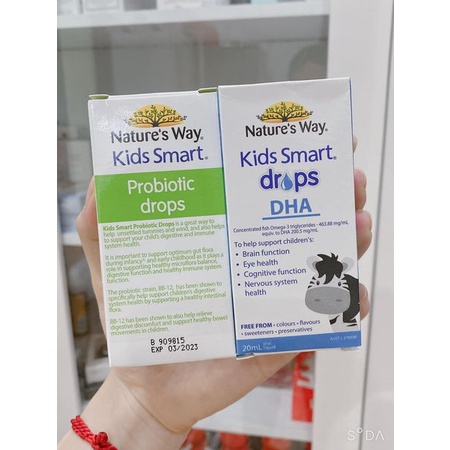 KIDS SMART NATURE’S WAY ÚC 20ML và DHA-PROBIOTIC DẠNG NHỎ GIỌT