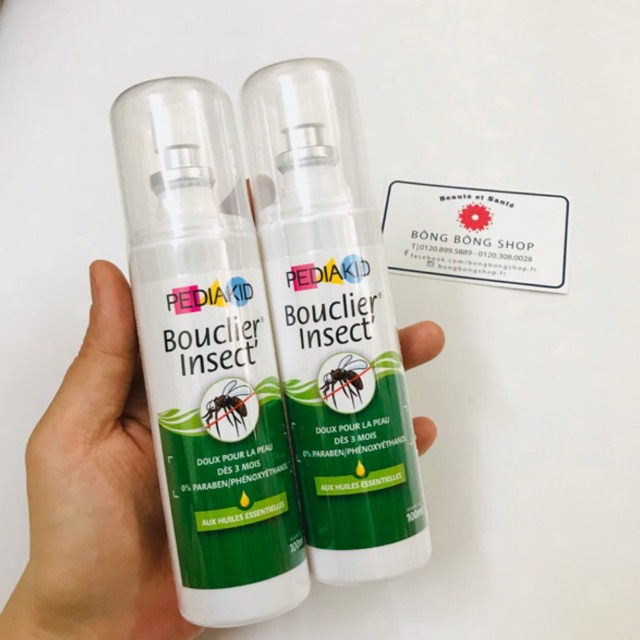 (Chuẩn Pháp-20ml/100ml) Xịt chống muỗi và côn trùng cắn Pediakid dành cho trẻ em