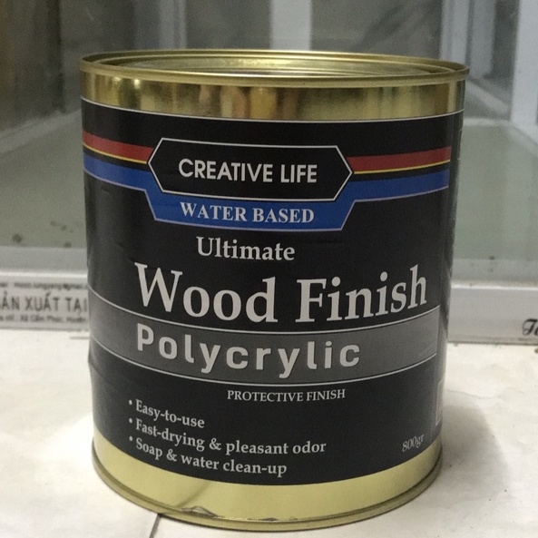 Ultimate Wood Finish 800g - Sơn phủ bóng mờ gốc nước Creative Life