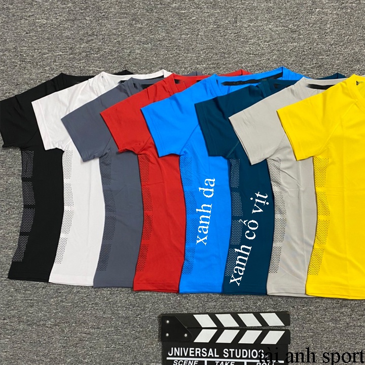 Áo nữ tập Gym, Yoga, Aerobic tay ngắn, chất thun 4 chiều - In eo