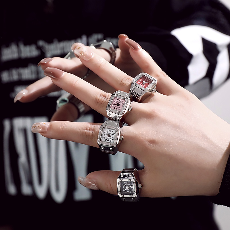 Đồng hồ đeo tay co giãn phong cách hip hop Hàn Quốc