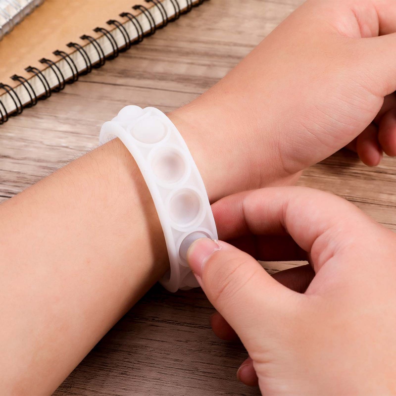 Vòng tay phối đồ chơi nhấn bong bóng giảm căng thẳng bằng silicon