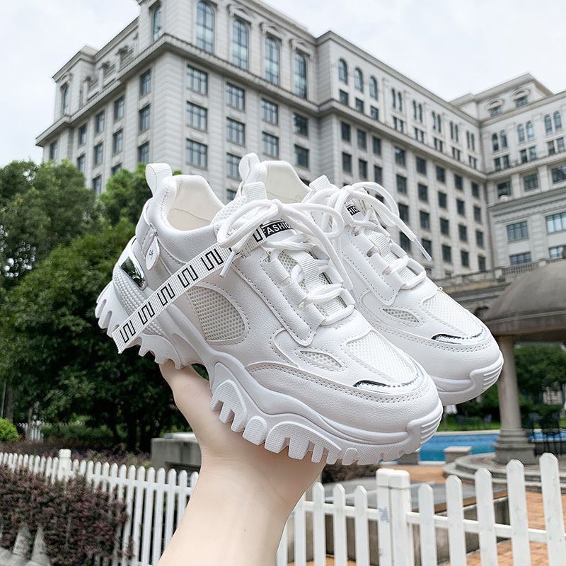 Giày thể thao nữ Fashin Đế Độn Gót Bạc 2 màu cực xinh