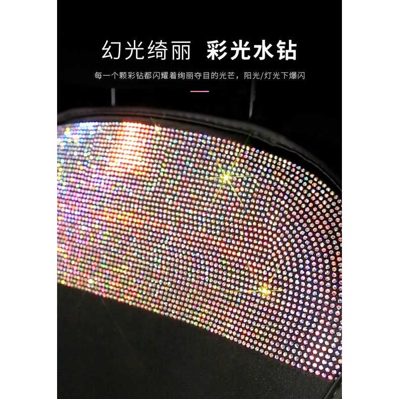 Đệm Ghế, Đệm Lưng, Đệm Ghế Sau Ô Tô Thoáng Khí Đính Đá Sang Trọng Form Chung Cho Các Dòng Xe