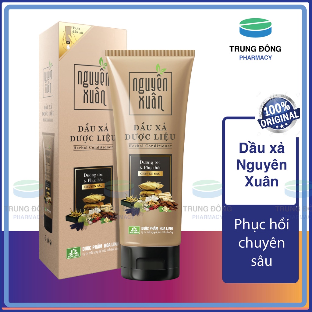 Dầu Xả Dược Liệu Nguyên Xuân Dưỡng Tóc, phục hồi chuyên sâu.Tuýp 150ml - Trung Đông Pharmacry