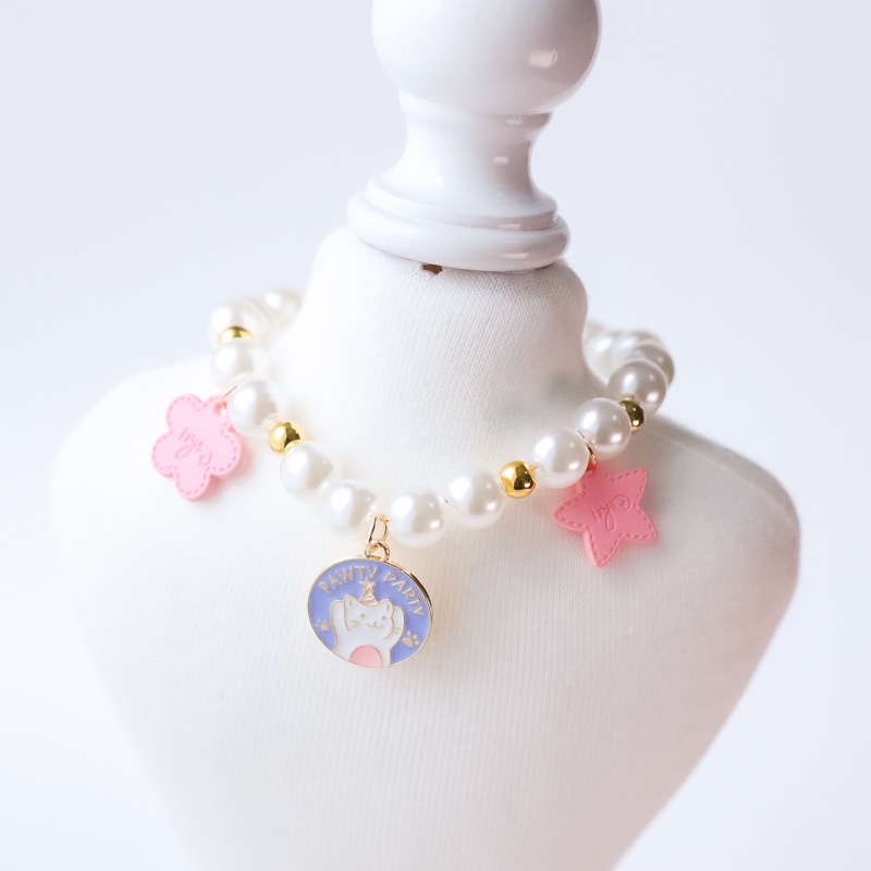 Vòng Cổ Hạt Ngọc Trai Xinh Xắn Dành Cho Thú Cưng