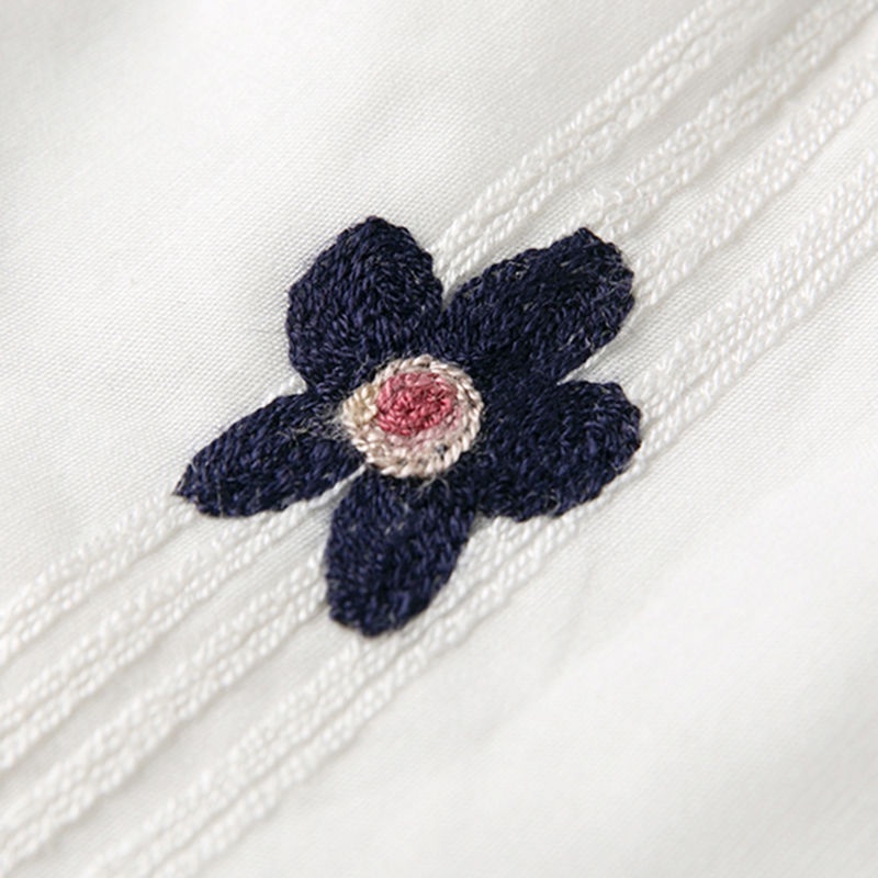 Áo Sơ Mi Sát Nách Thêu Hoa Nhỏ Kiểu Hàn Quốc Thời Trang Mùa Hè Cho Bé Gái