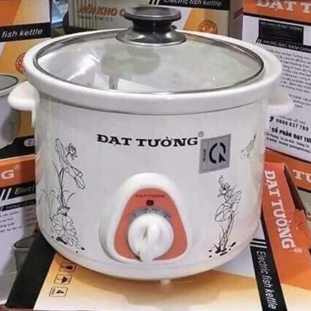 Nồi Kho Cá, Thịt / Hầm Cháo Chậm đa năng Đạt Tường 1.5L - 2.5L Chính Hãng