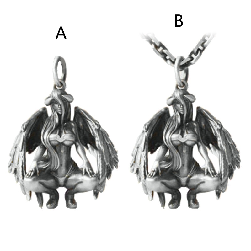 San * Vòng cổ Mặt Hình Thiên Thần Ác Quỷ Sáng Tạo Cho Cặp Đôi Nam Và Nữ Niche Cha