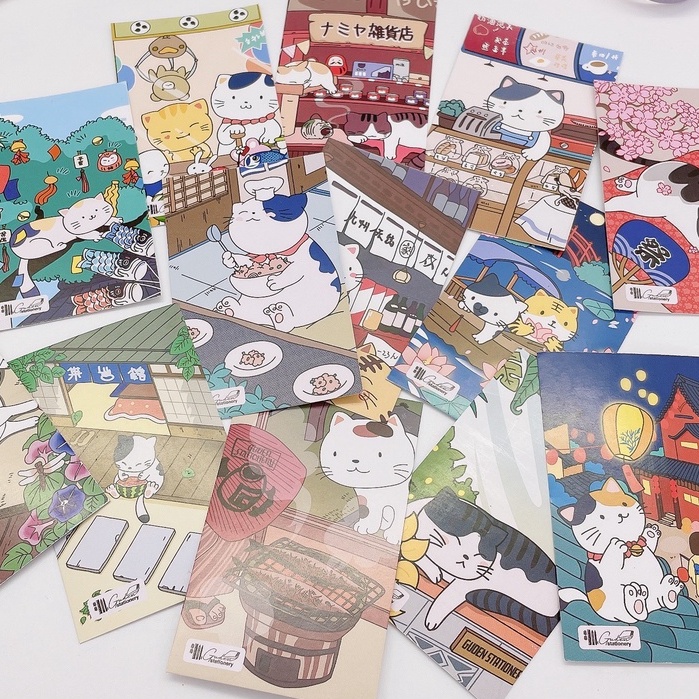 Bưu thiếp mèo Nhật Bản dễ thương_Postcard mèo Nhật Bản_Guden Stationery