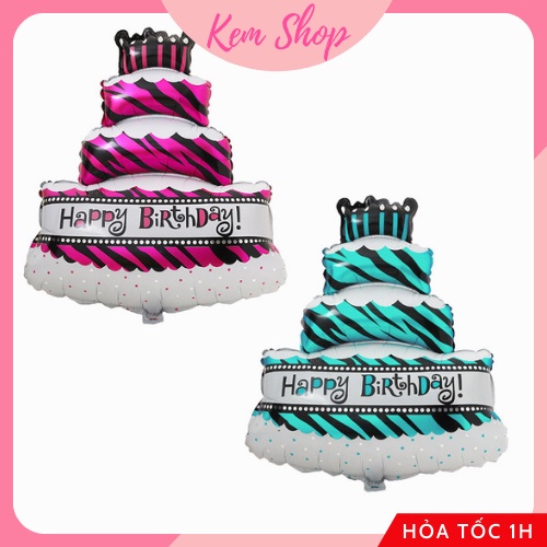 Bóng Bay Hình Bánh Sinh Nhật 3 Tầng Size Đại Trang Trí Sinh Nhật Cho Bé Trai Bé Gái - K76