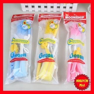 Set 4 dụng cụ cọ rửa bình sữa và núm ti