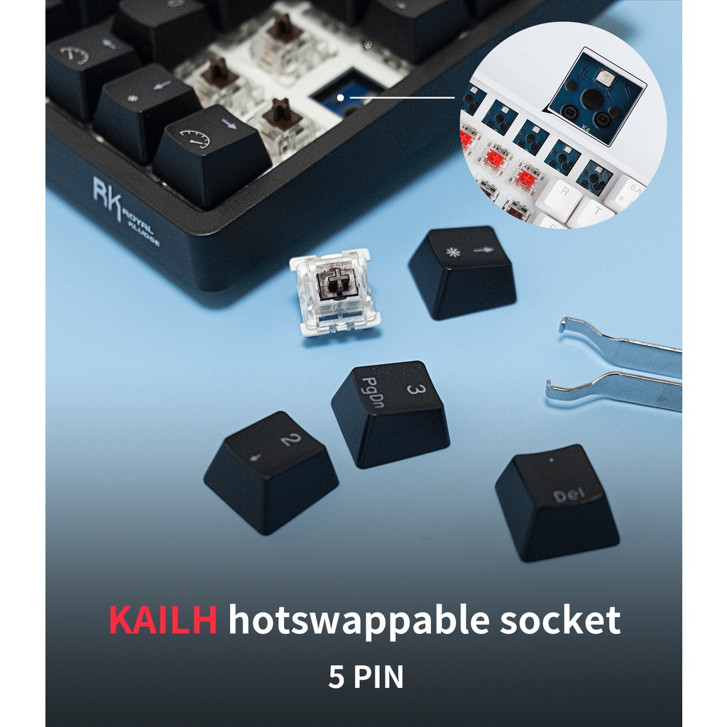 RK Royal Kludge RK89 RGB Bàn PhíM Cơ Gaming Bluetooth Không Dây BT5.0 / 2.4G / USB-C 89 PhíM