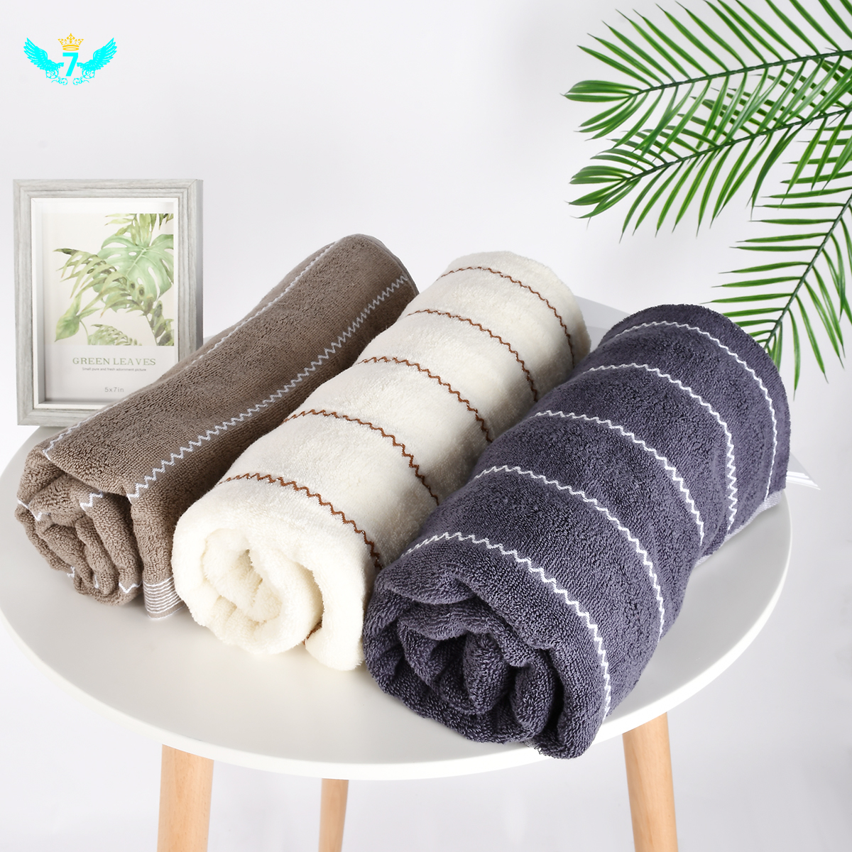 (hàng Mới Về) Khăn Lau Mặt Cotton Mềm Mại Màu Trơn 32 Thượng Hải 70x140cm Wf