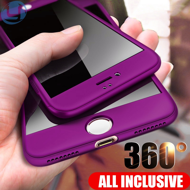 Ốp Điện Thoại Mặt Kính Bảo Vệ 360 Độ Cho iphone 7 6 6s 8 plus 5 5s se se 2020