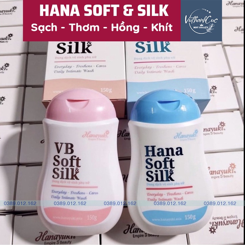 [CHÍNH HÃNG 100%]DUNG DỊCH VỆ SINH HANA SOFT SILK - Sạch - Thơm - Hồng - Khít, HANAYUKI