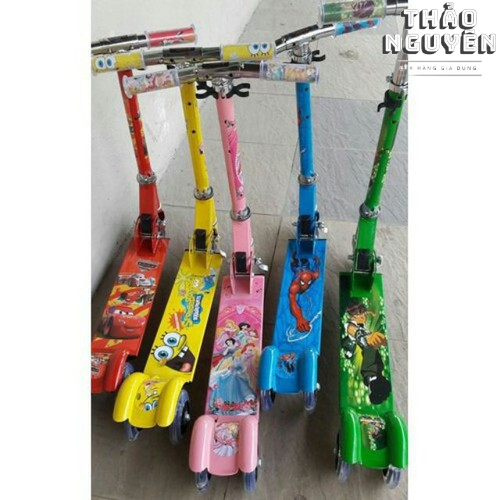 Xe Trượt Scooter Khung Thép Gobos 3 Bánh Phát Sáng, Gấp Gọn – Chính Hãng