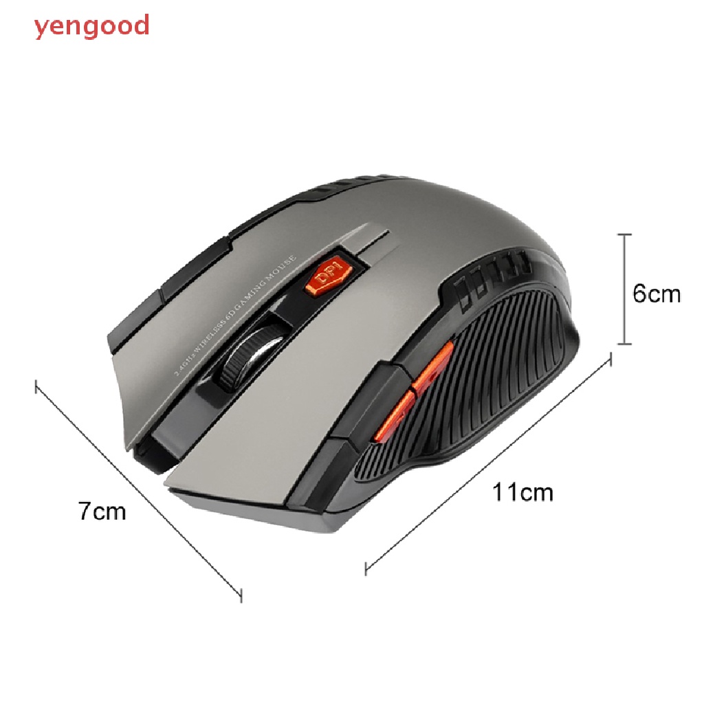 (YGD) Chuột Quang Không Dây 2.4G 6 Nút Bấm 1600DPI