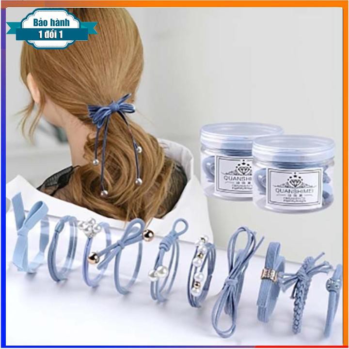 [ Gía siêu rẻ ] HỘP 12 CHUN BUỘC TÓC XUẤT HÀN