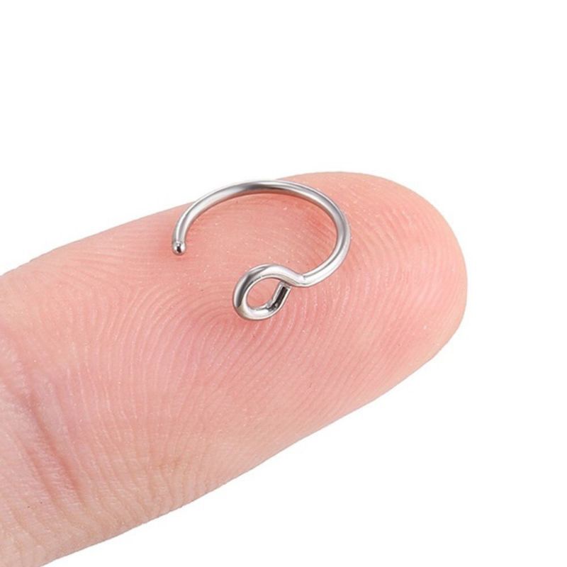 Khuyên Mũi Giả - Khuyên mũi kẹp không cần lỗ  - Khuyên thép y tế không gỉ - Khuyên Mũi Tròn