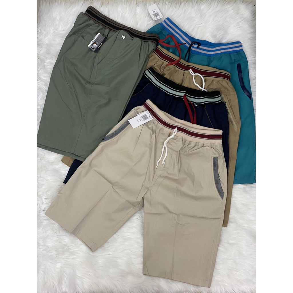 Quần Short Nam Lưng Thun Dây Rút Thời Trang Chất Vải KaKi Mềm Mịn