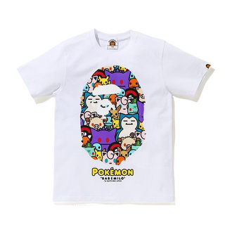 BAPE Áo Thun Cotton Tay Ngắn In Họa Tiết Hoạt Hình Dễ Thương Thời Trang Cho Bé