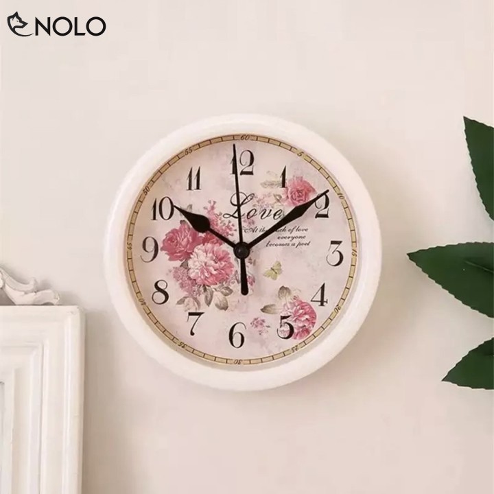 Đồng Hồ Treo Tường Treo Tủ Model TT02 Đường Kính 15cm Chất Liệu Nhựa ABS Nguồn Dùng Pin AA