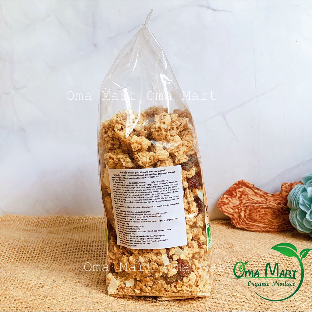 [Mã GROSALE2703 giảm 8% đơn 250K] Ngũ Cốc Giòn Trái Cây Hữu Cơ Muesli Markal 375g