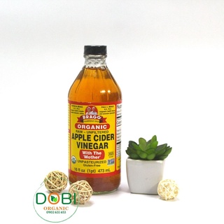 [CHÍNH HÃNG] Giấm Táo Hữu Cơ Bragg USA 473ml Apple Cider Vinegar - Dobi Organic