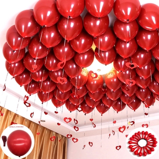 10 Cái 25.4 cm Bóng bay Lựu Đỏ Dày Dày Chống Nổ Phòng Cưới Đôi Màu Đỏ Đám Cưới Trang Trí Tiệc Sinh Nhật