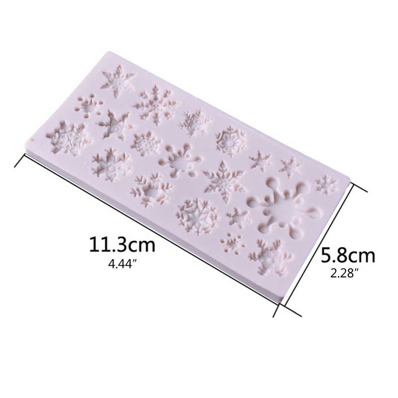 Khuôn Silicone Tạo Hình Làm Bánh Kẹo Hình Bông Tuyết Diy